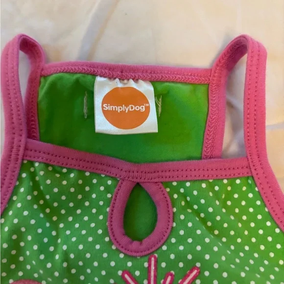 'Spoiled Rotten' Pink & Green Dog Dress - Picture 2 of 4